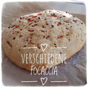 Verschiedene Focaccia